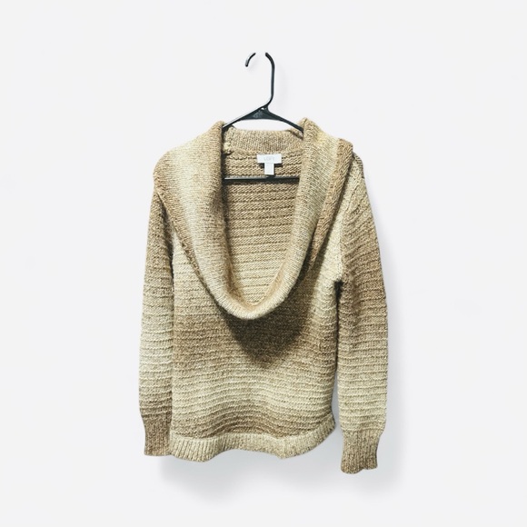 LOFT Ombre Brown Cowl Neck Sweater - Picture 1 of 2